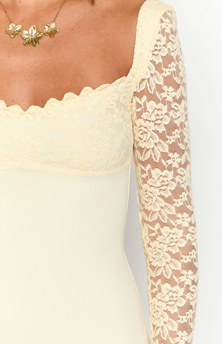 Allegra Maxi Jurk | Lange Mouwen | Vloeiend Design | Kanten Details 4