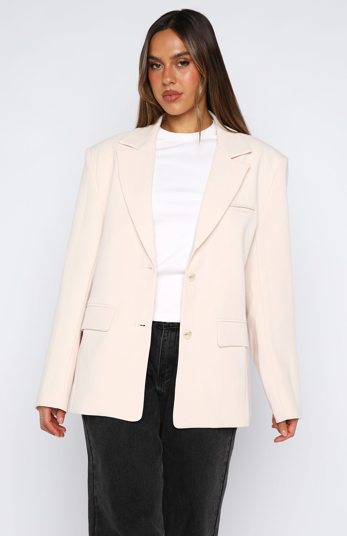 Anika Blazer Dames | Klassieke Kraag en Elegante Knopen 1