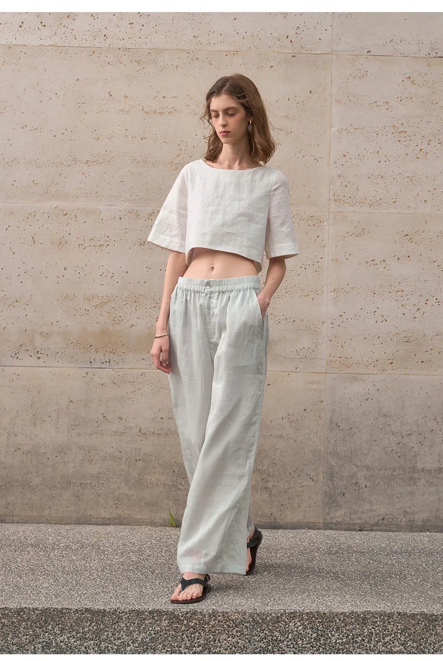 Graciane Dames Crop Top | Ronde Hals | Korte Mouwen