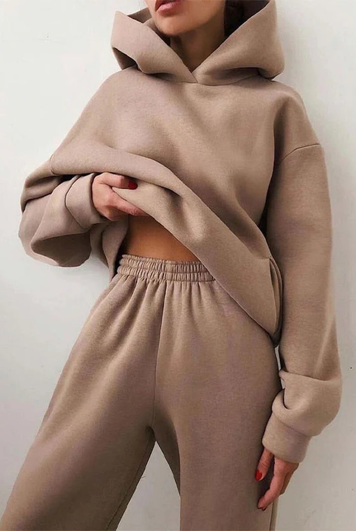 Agostina Dames Co-Ord Set | Oversized Hoodie | Wijde Broek