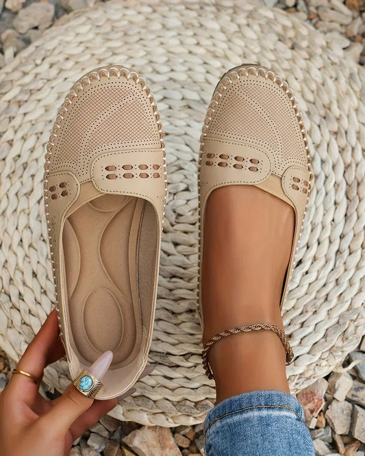 Céline Dames Orthopedische Schoenen | Gevlochten Rand | Geperforeerd Patroon