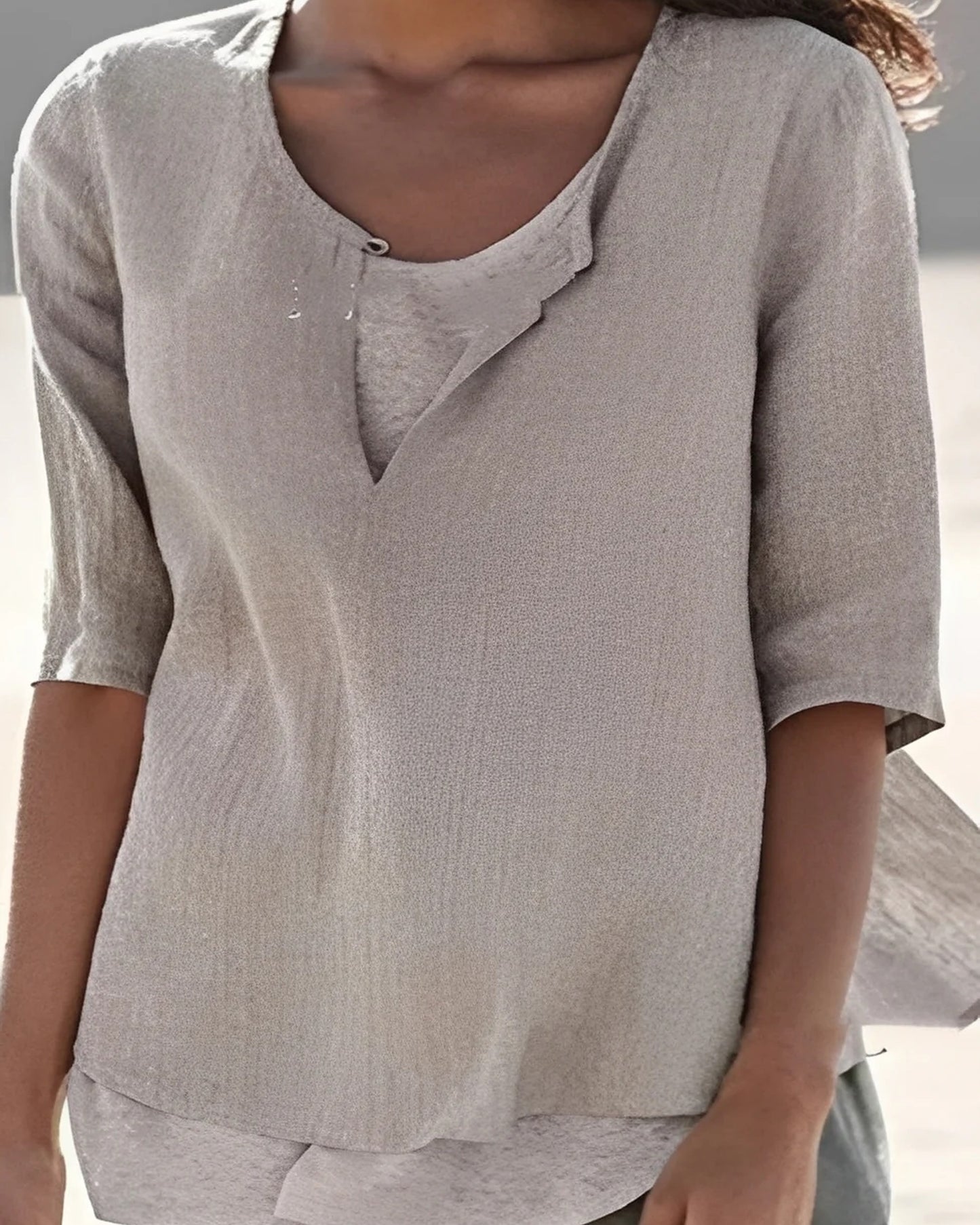 Ofélie Women's Top | V-Neck | Short Sleeves