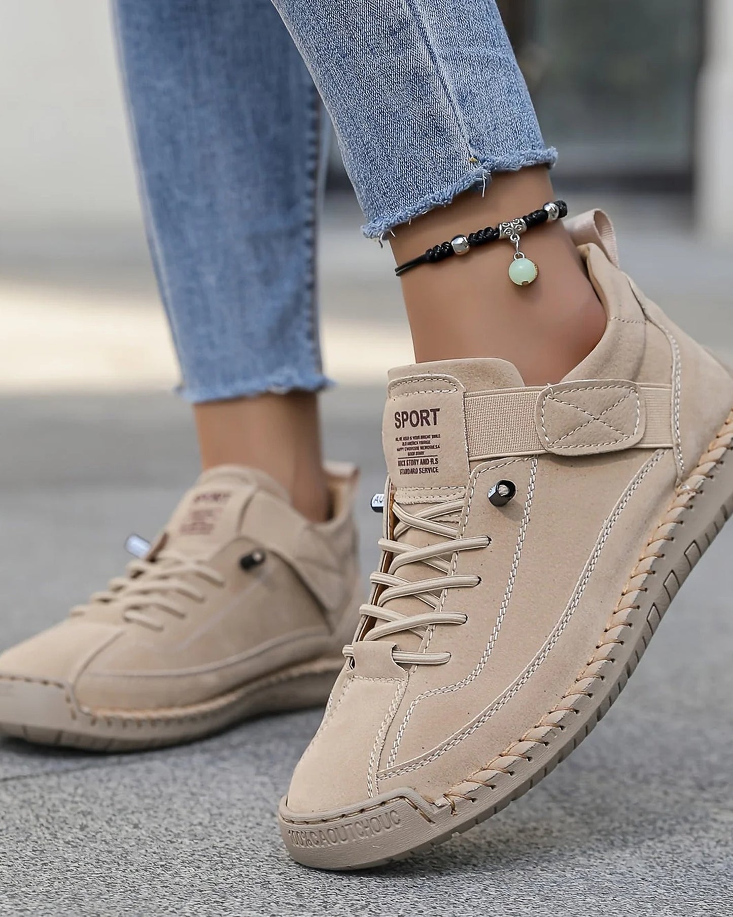 Bénigne Dames Orthopedische Sneakers | Hoge Enkelsluiting | Klittenband Velcro