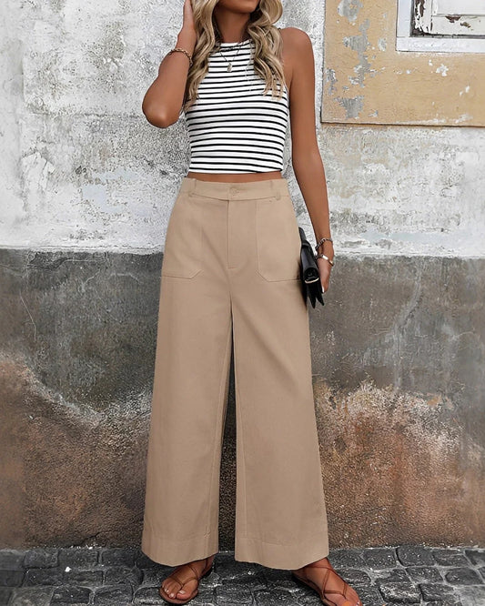 Perpétue Women's Trousers | Wide Legs | High Waist