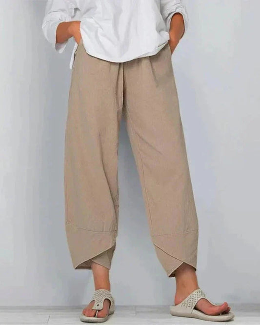 Béline Dames Broek | Wijde Pijpen | Gekruiste Zoom