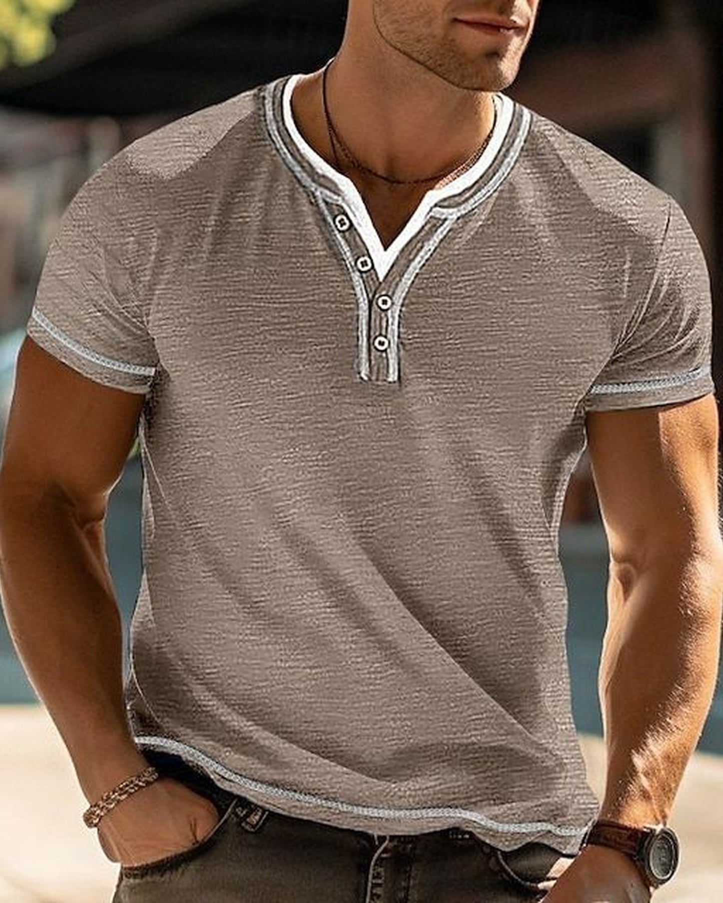 Pasquale Heren T-Shirt | V-Hals | Korte Mouwen