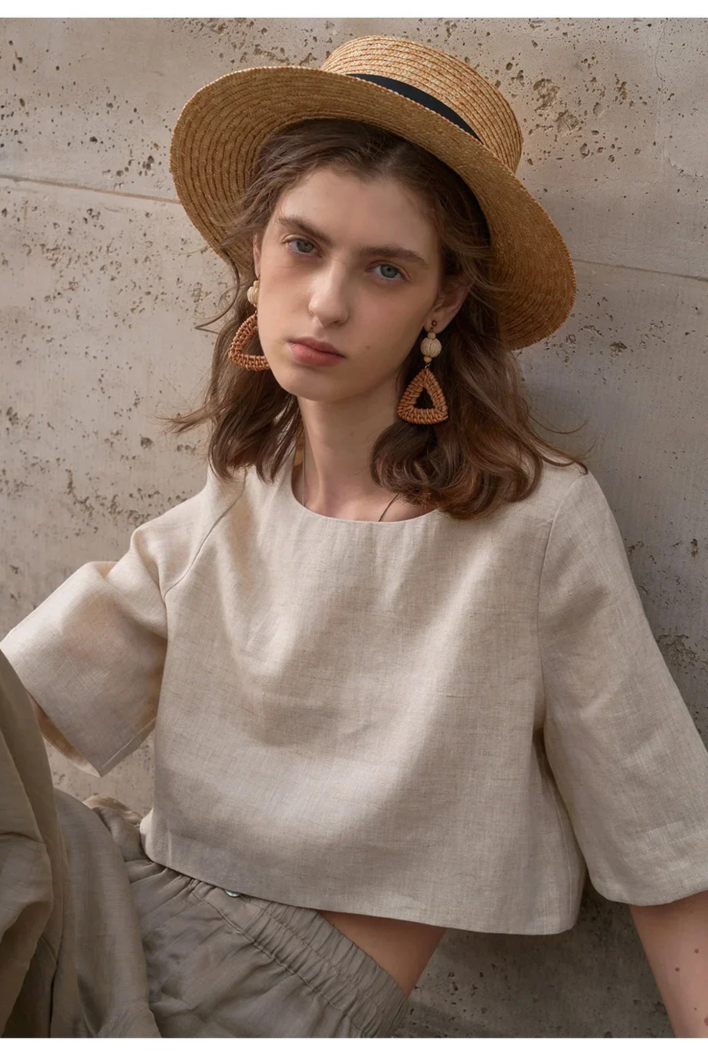 Graciane Dames Crop Top | Ronde Hals | Korte Mouwen