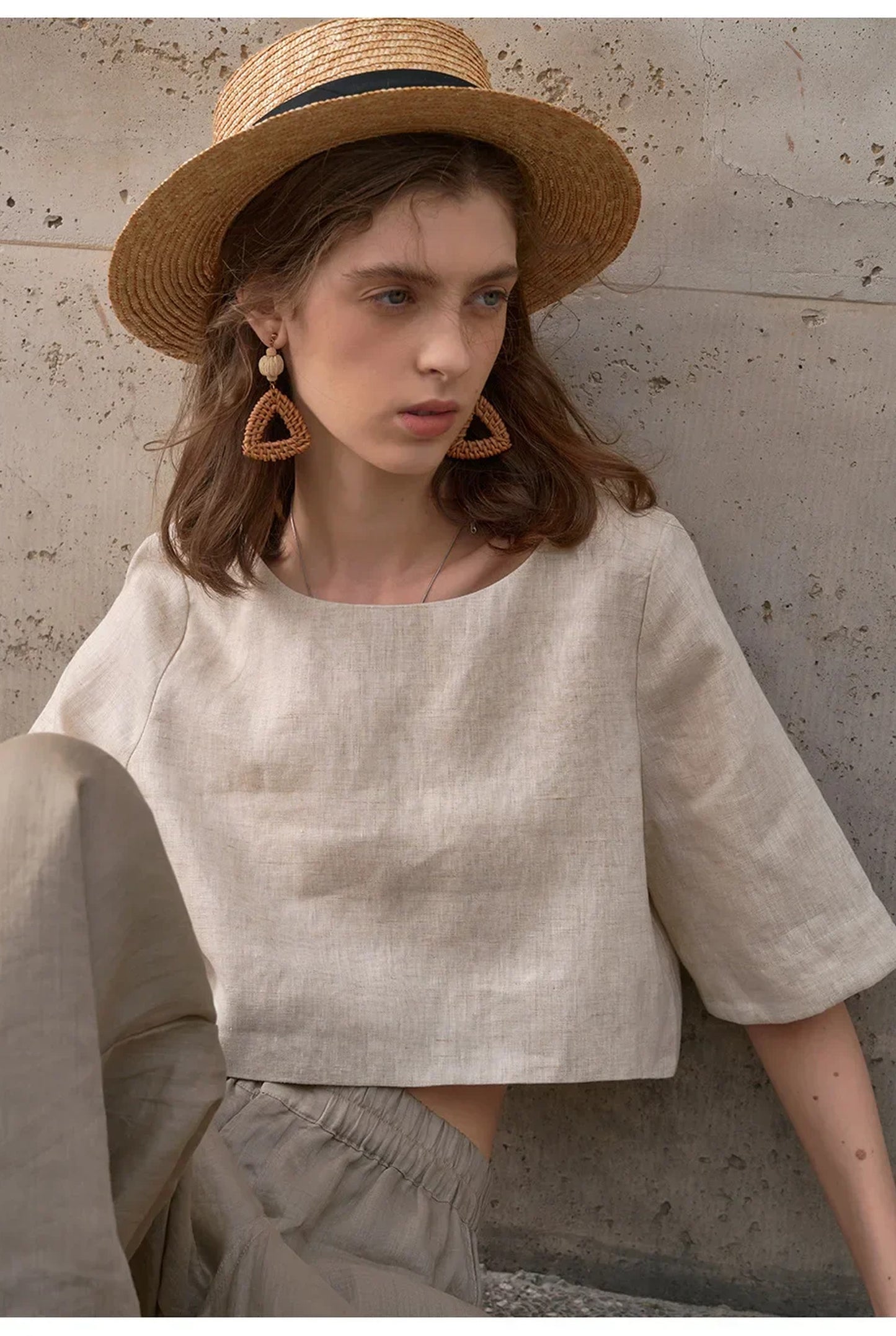 Graciane Dames Crop Top | Ronde Hals | Korte Mouwen