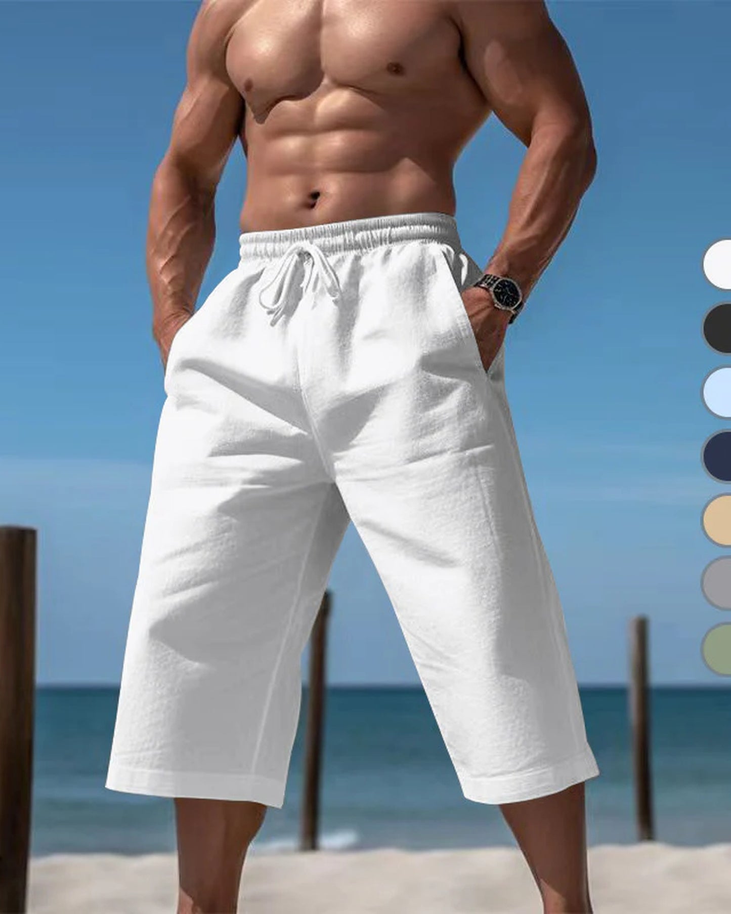 Gianluca Heren Short | Elastische Taille | Kaprebroek Lengte