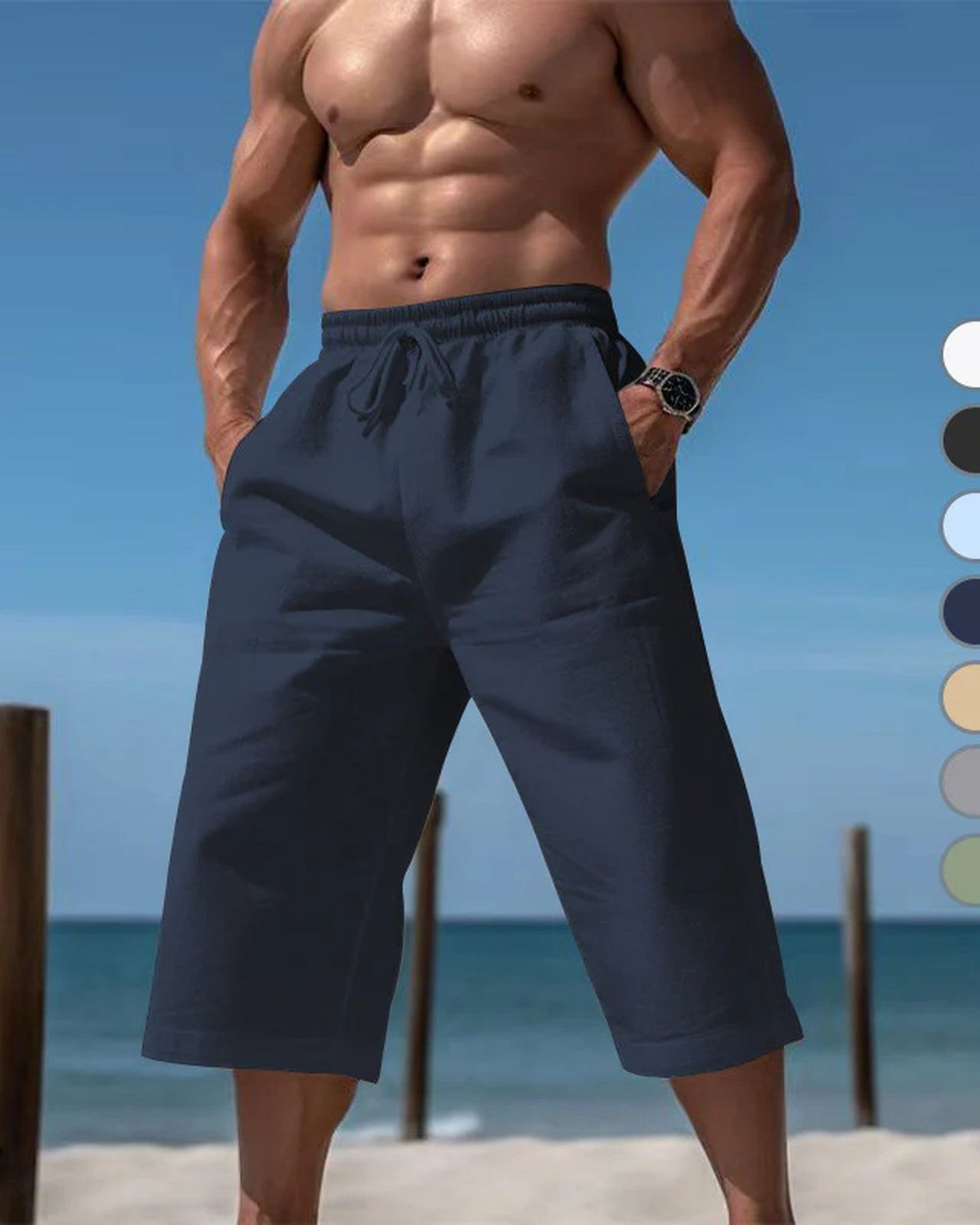 Gianluca Heren Short | Elastische Taille | Kaprebroek Lengte