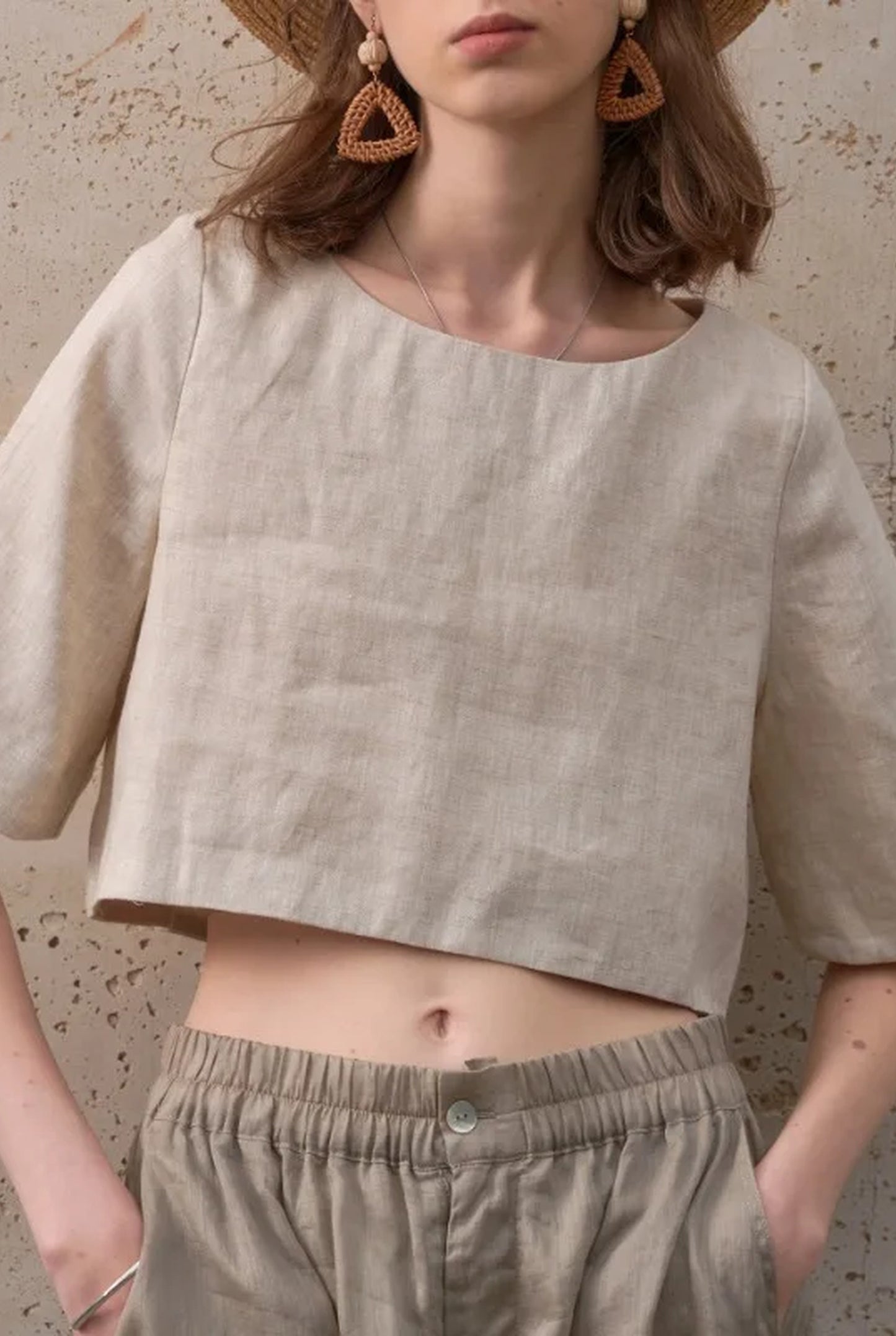 Graciane Dames Crop Top | Ronde Hals | Korte Mouwen