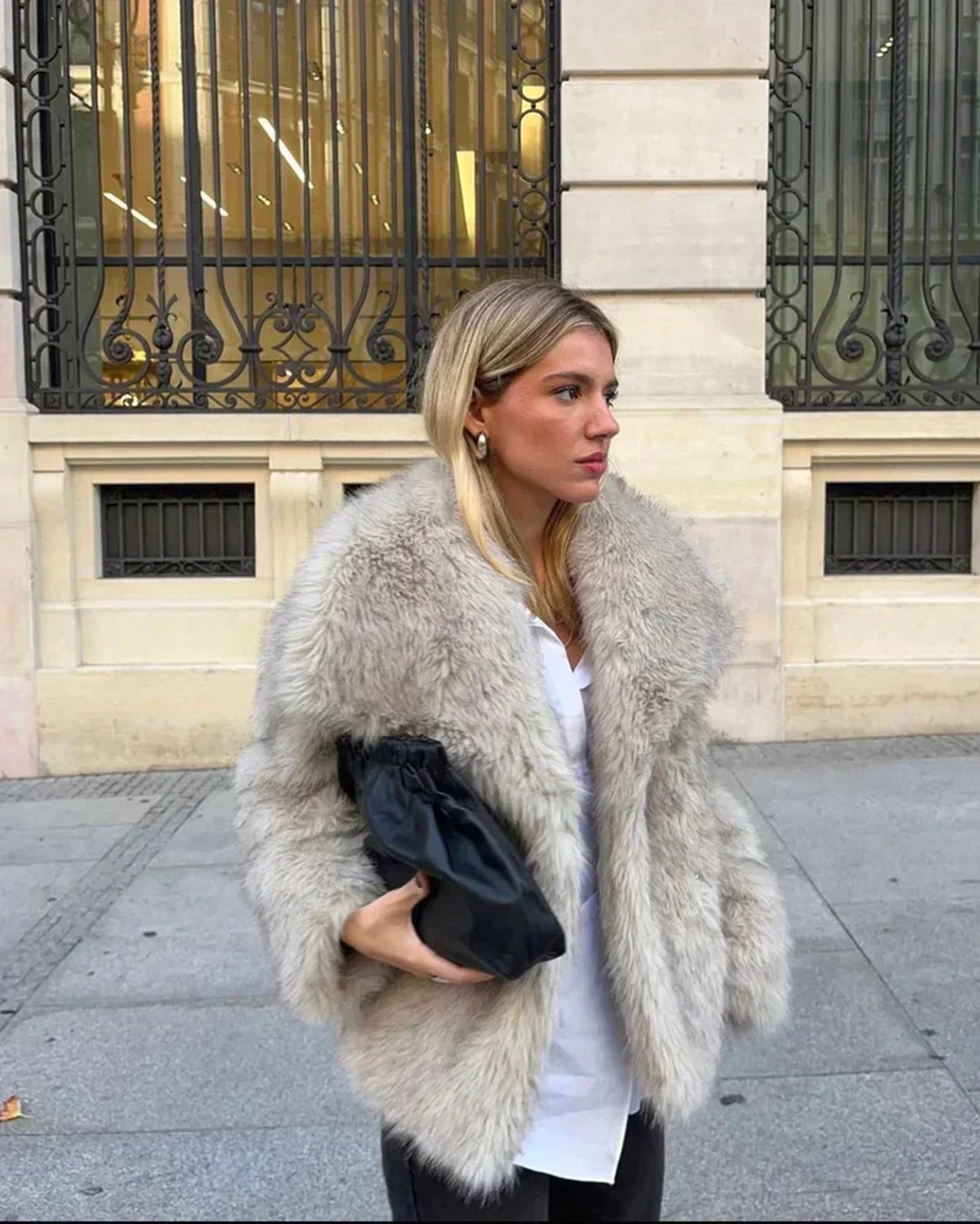 Emilia Dames Jas | Fleece Voering | Oversized Pasvorm