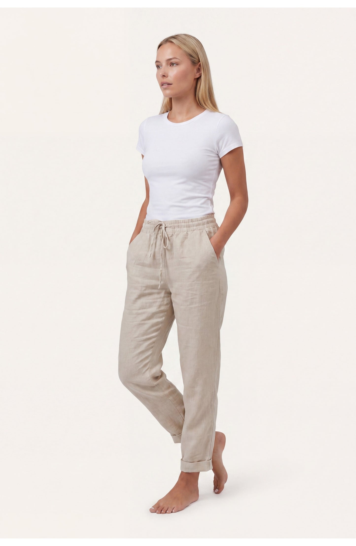 Fabienne Dames Broek | Elastische Taille | Rechte Pijpen
