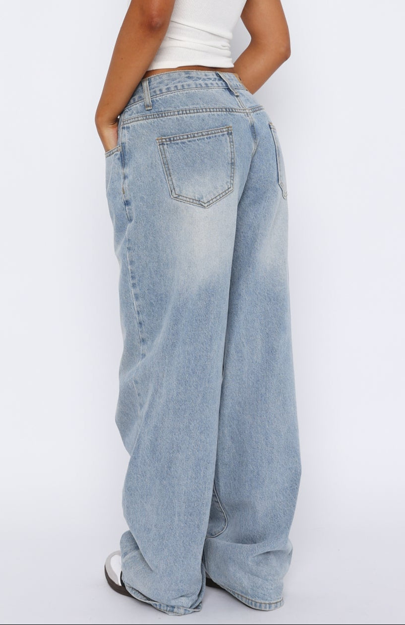 Bente Spijkerbroek Dames | Lage Taille met Wijde Pijpen 3