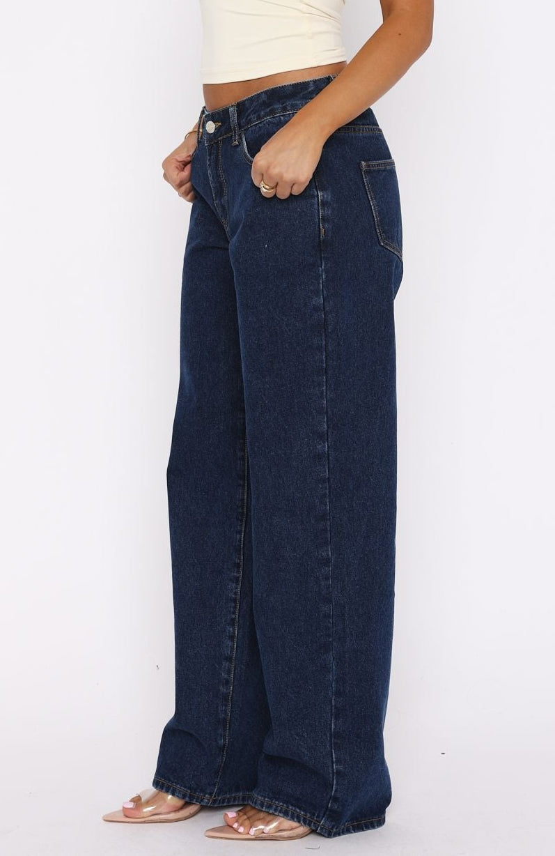 Birgit Spijkerbroek Dames | Lage Taille Wijde Pijpen 2