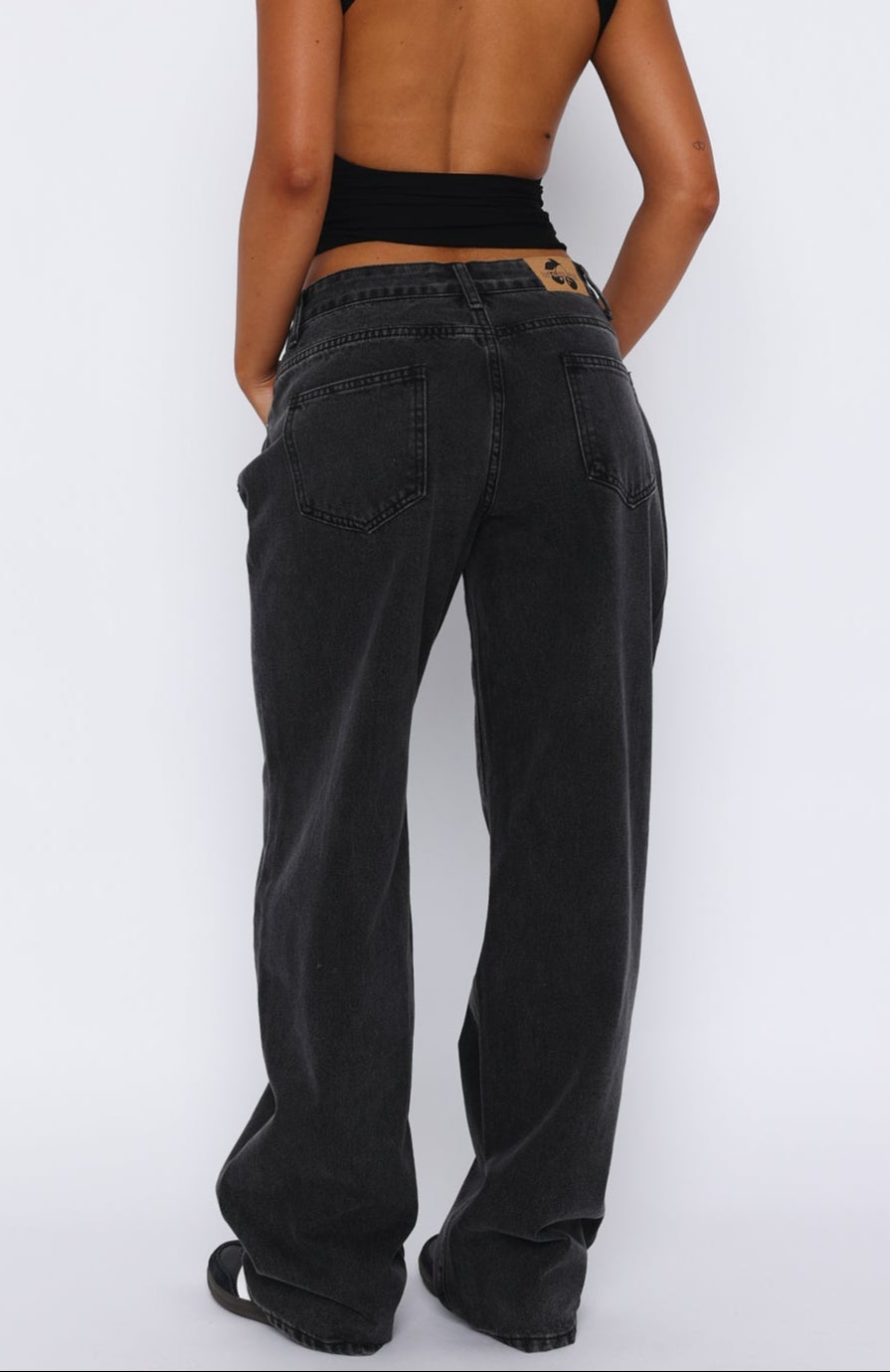 Birgit Spijkerbroek Dames | Lage Taille Wijde Pijpen Met Acid Wash 3