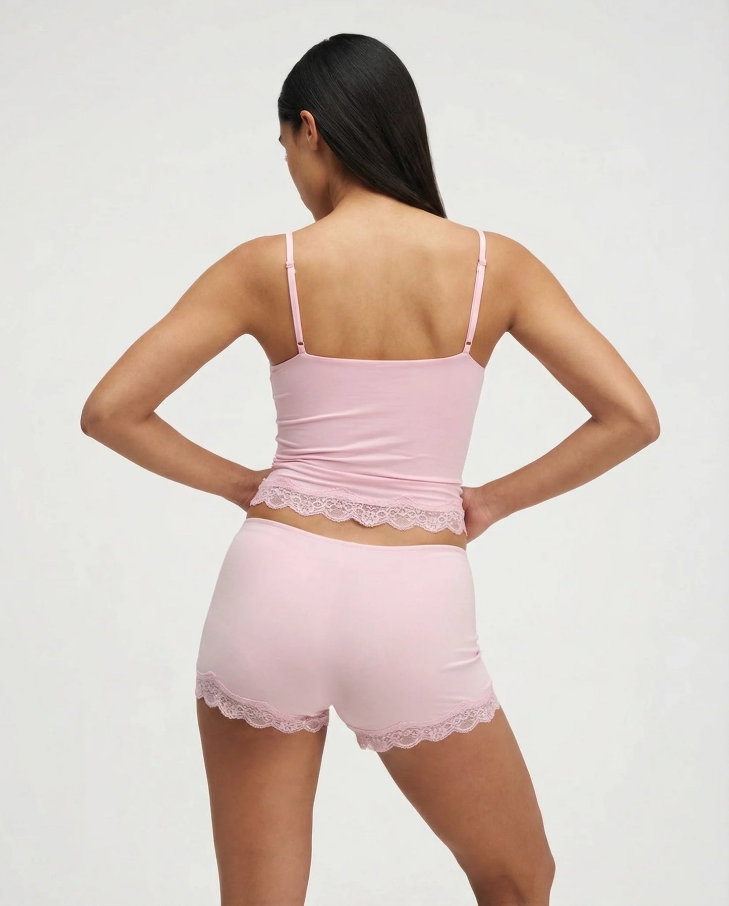 Élodie Dames Nachtkleding Set | Zachte Stof | Elegant Kantrandje