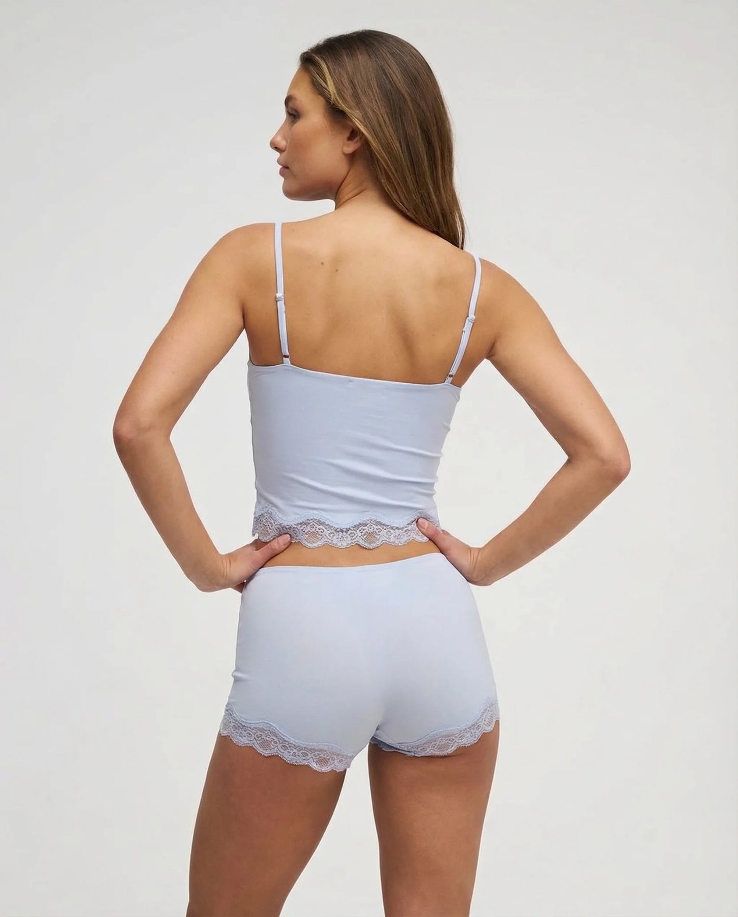 Élodie Dames Nachtkleding Set | Zachte Stof | Elegant Kantrandje