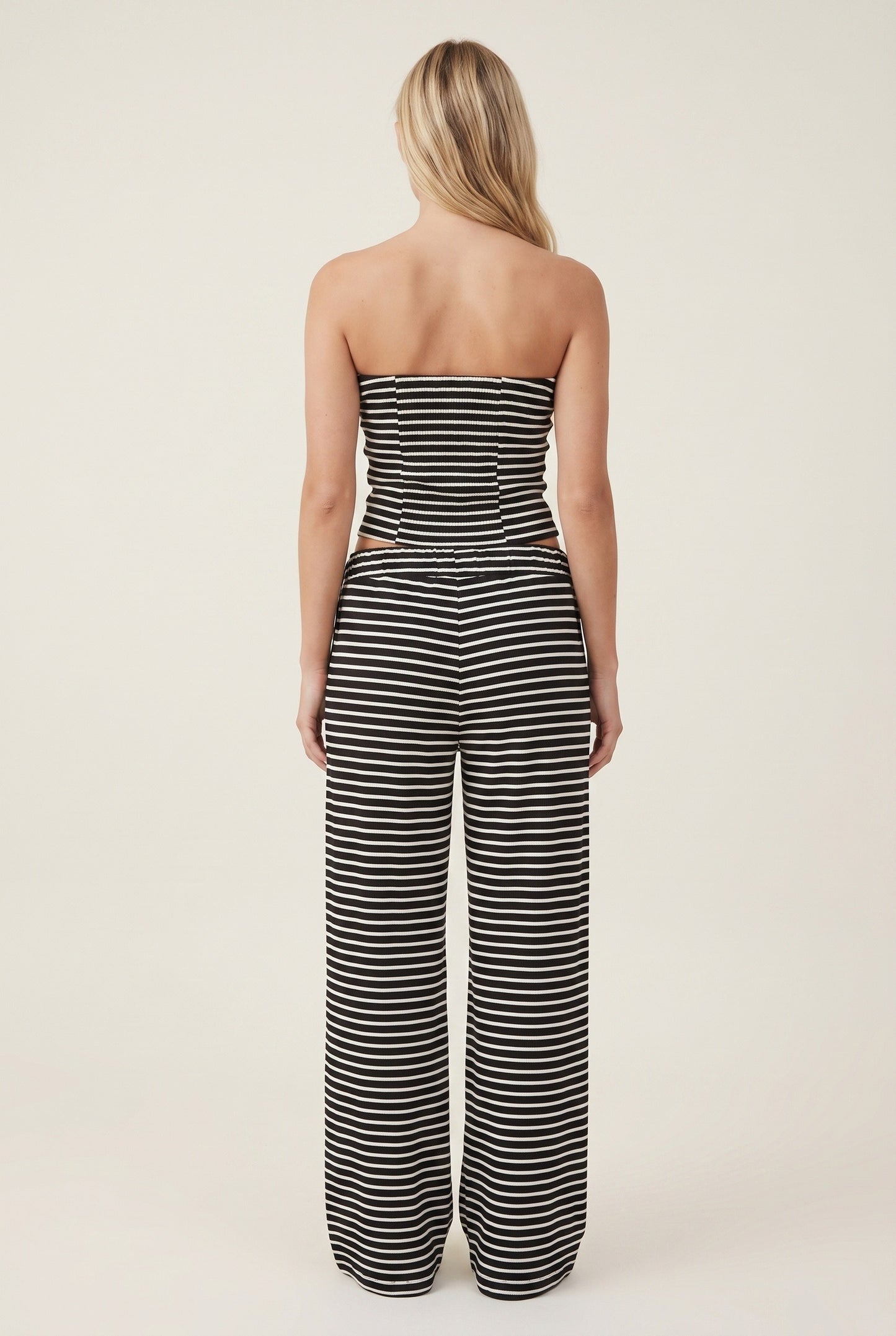 Romane Dames Co-Ord Set | Strapless Bandeau Top | Wijde Broek