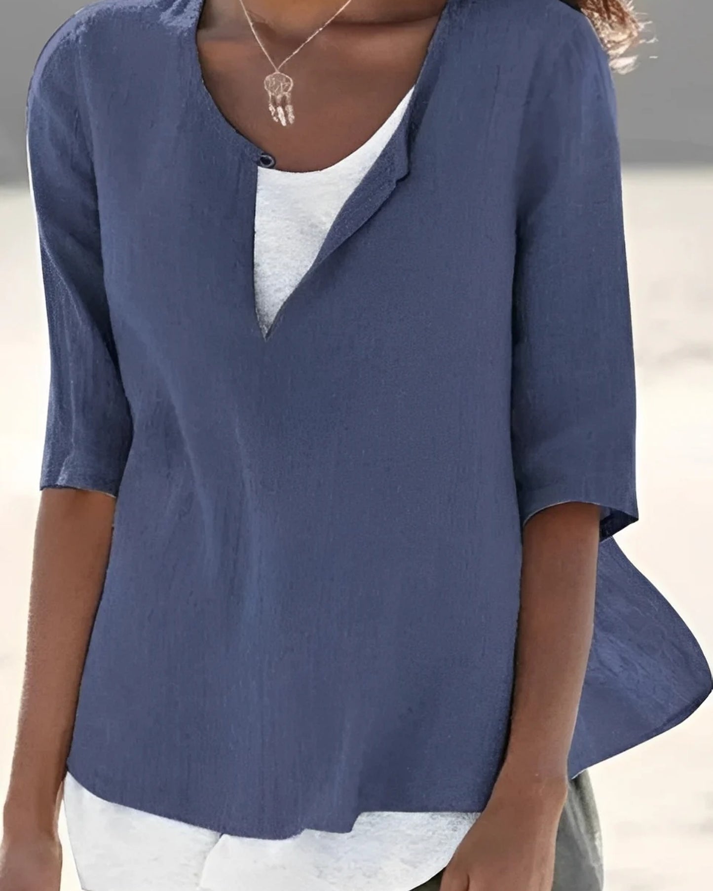 Ofélie Women's Top | V-Neck | Short Sleeves