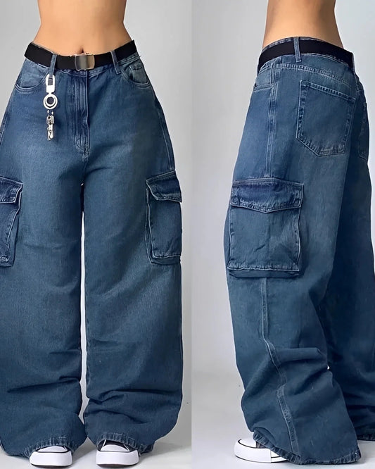 Pernelle Women's Trousers | Cargo Pockets | Wide Legs
