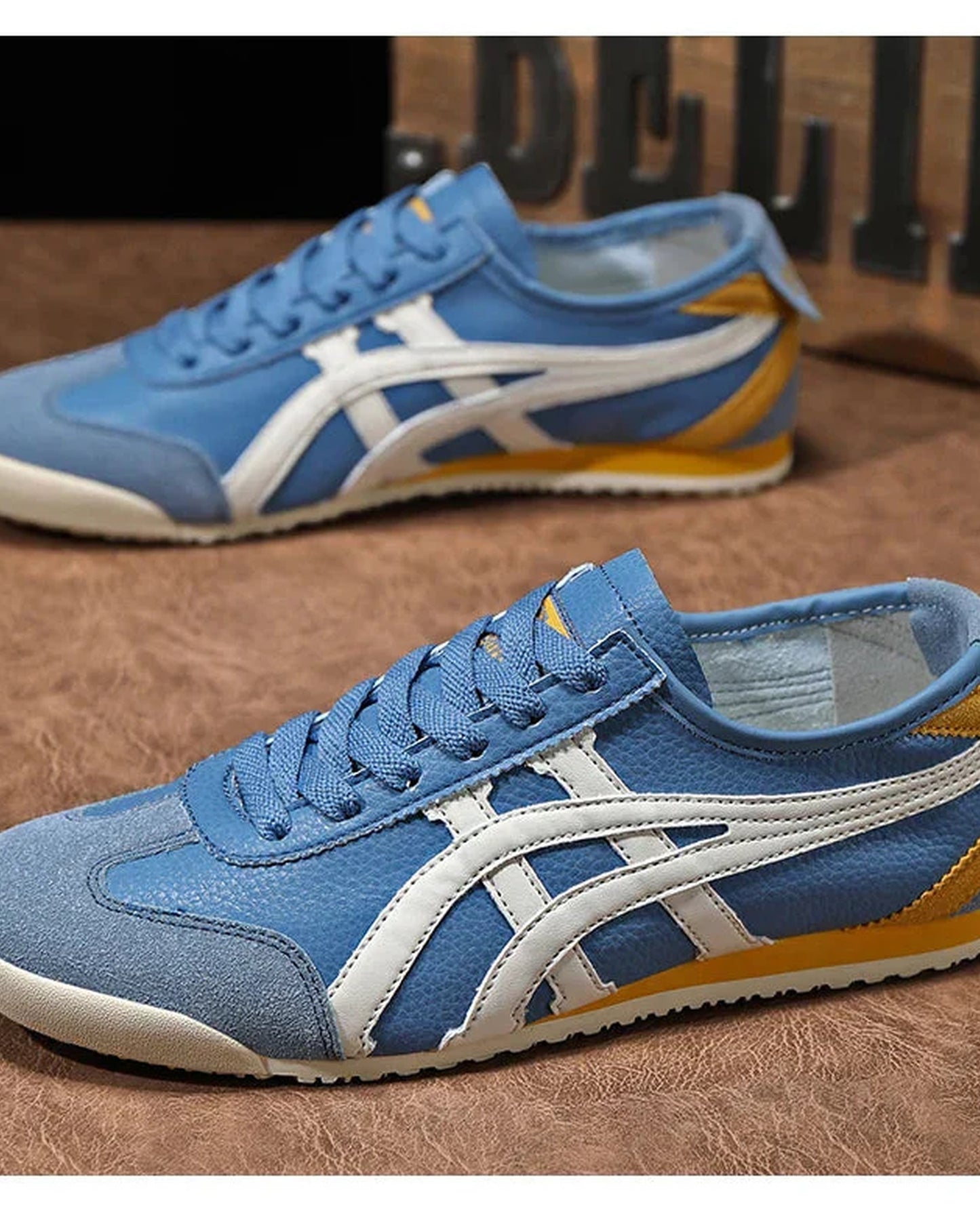 Baldassare Heren Sneakers | Contrasterende Zijstrepen | Retro Sportdesign