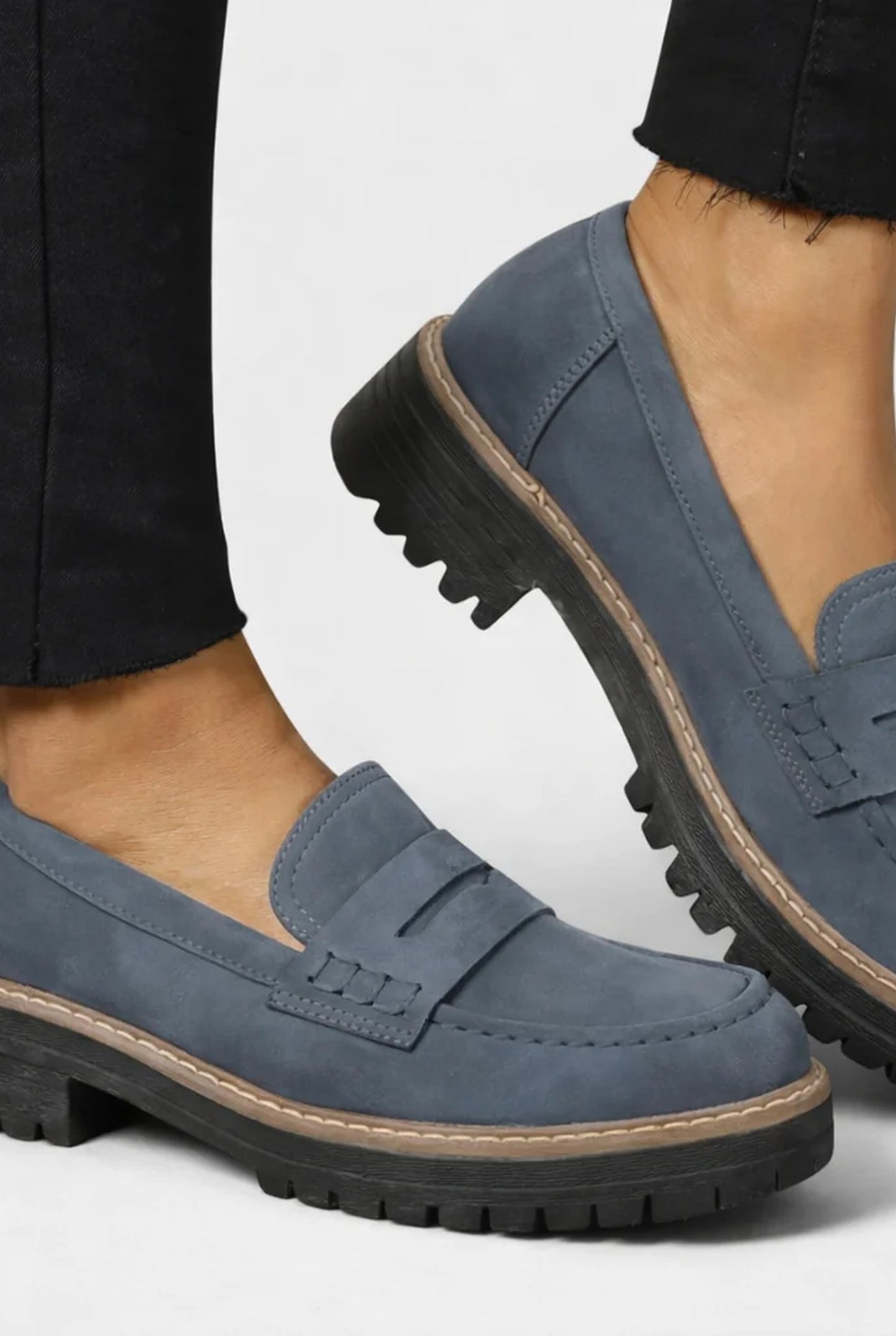 Calypso Dames Orthopedische Loafers | Dikke Profielzool | Decoratieve Penny Strap