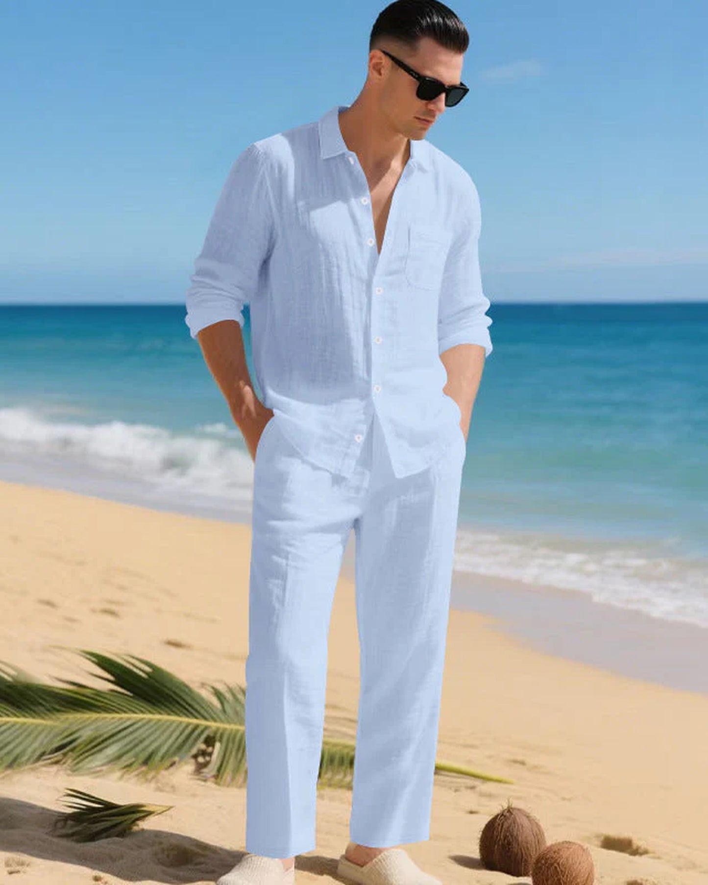 Bartolomeo Heren Co-Ord Set | Oversized Shirt | Wide Trousers