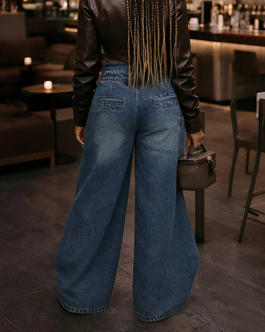 Quintine Women's Trousers | Wide Leg | Wrap Belt