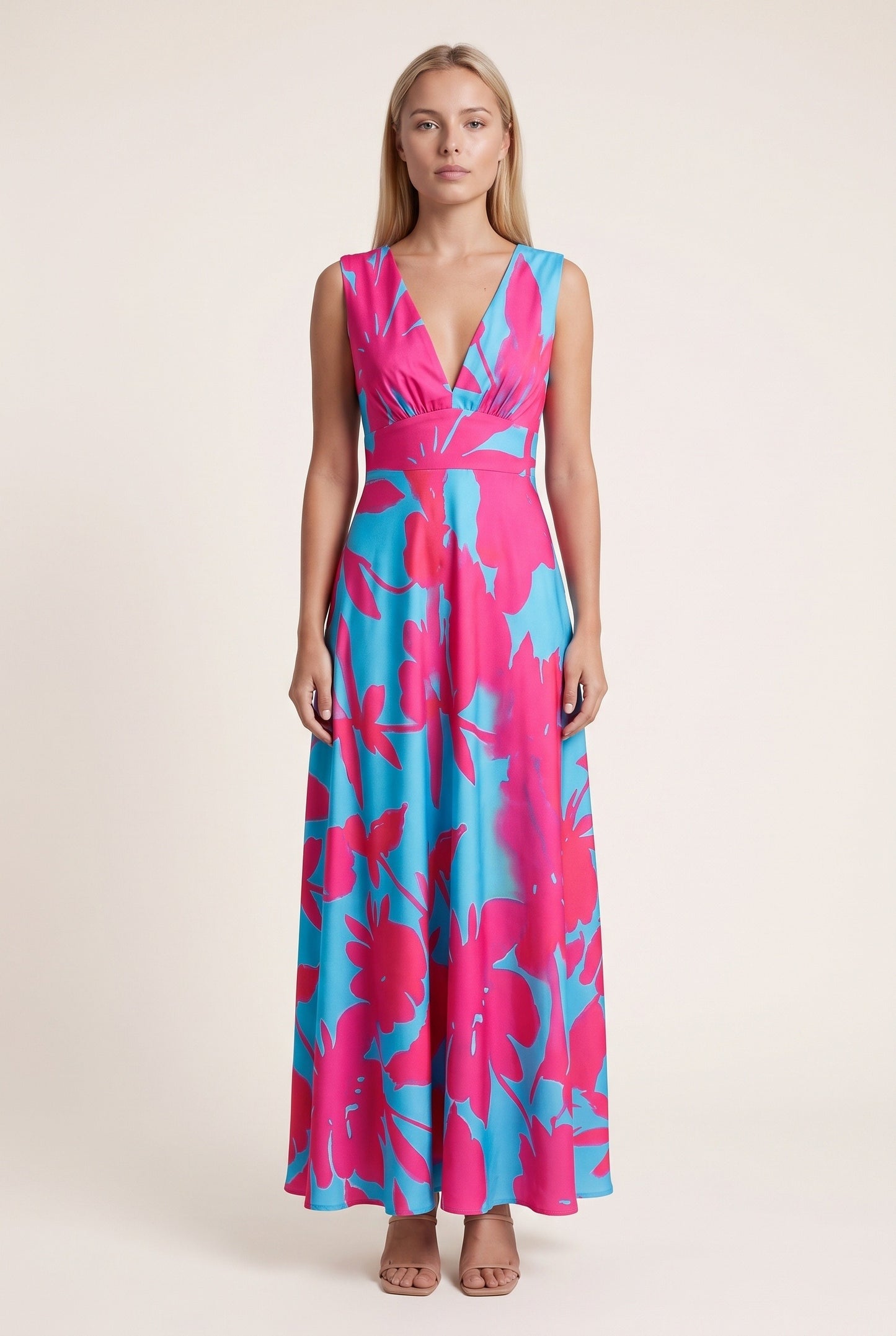 Josette Dames Maxi Jurk | V-Hals | Wikkeldesign