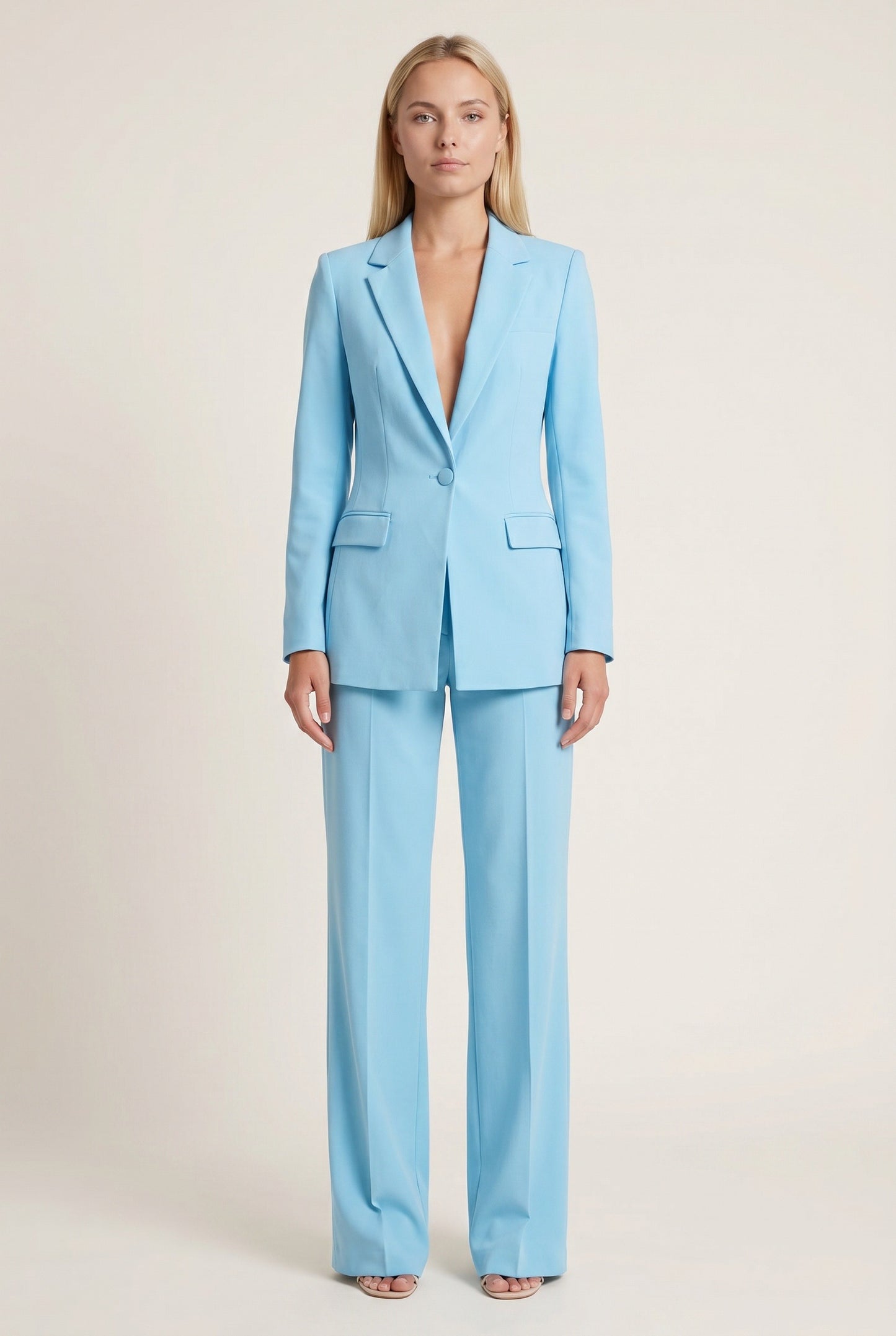 Aurore Women's Co-ord Set | Deep V-Neck | Flared Legs