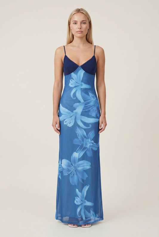 Women's Maxi Dress | Floral Print | Spaghetti Straps