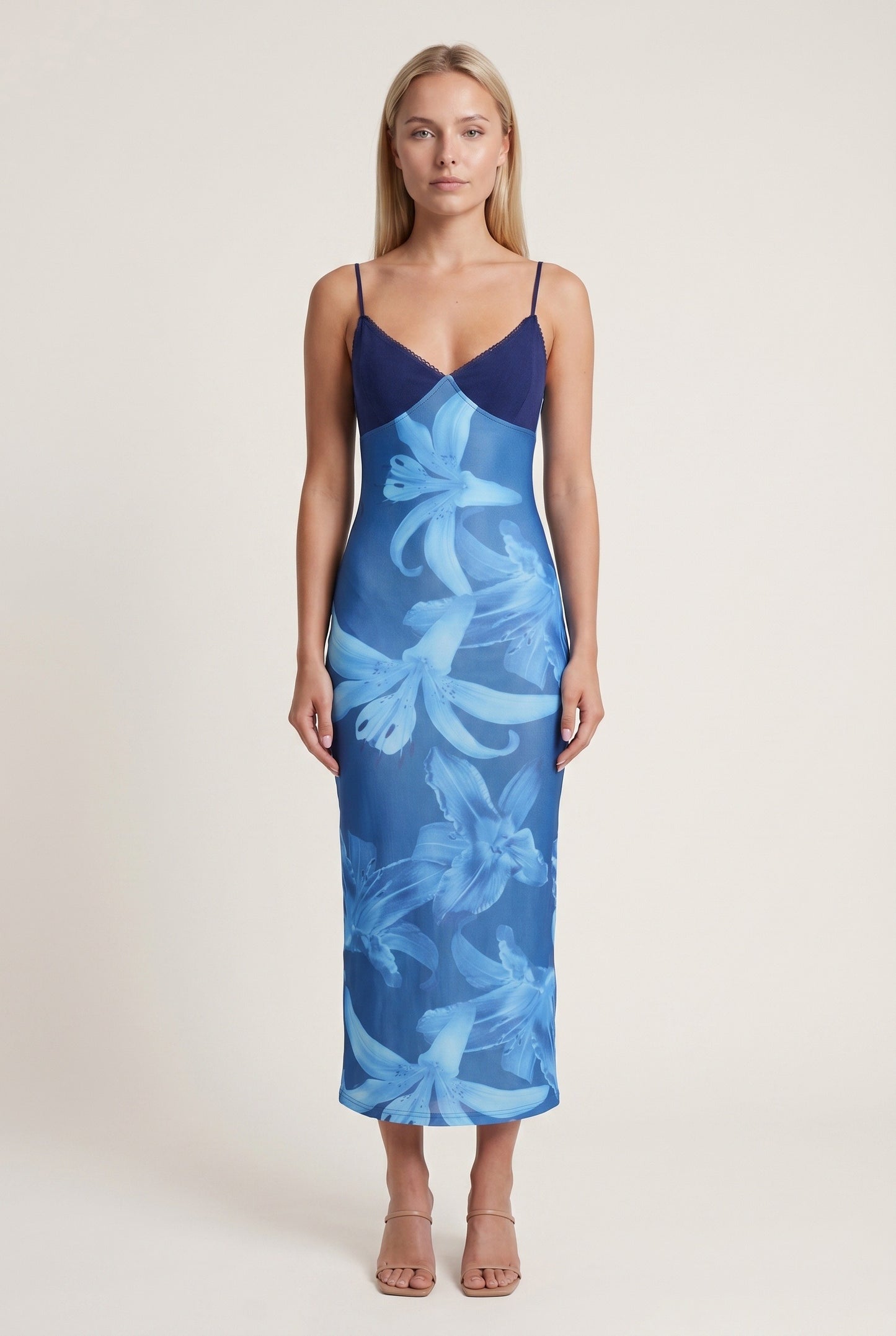 Women's Maxi Dress | Floral Print | Spaghetti Straps