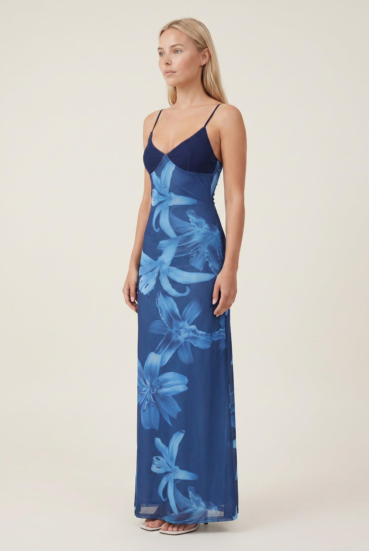 Women's Maxi Dress | Floral Print | Spaghetti Straps