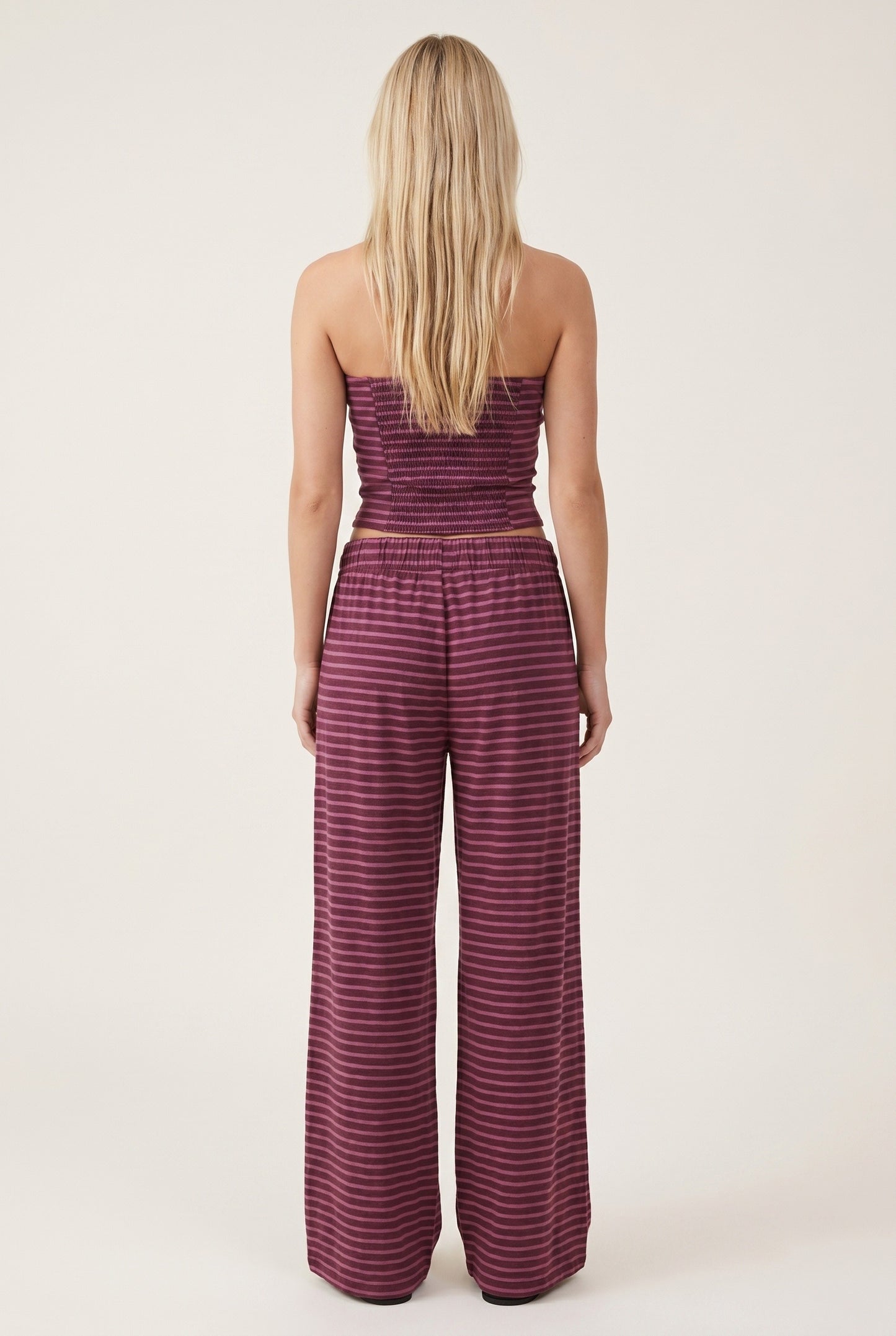 Romane Dames Co-Ord Set | Strapless Bandeau Top | Wijde Broek