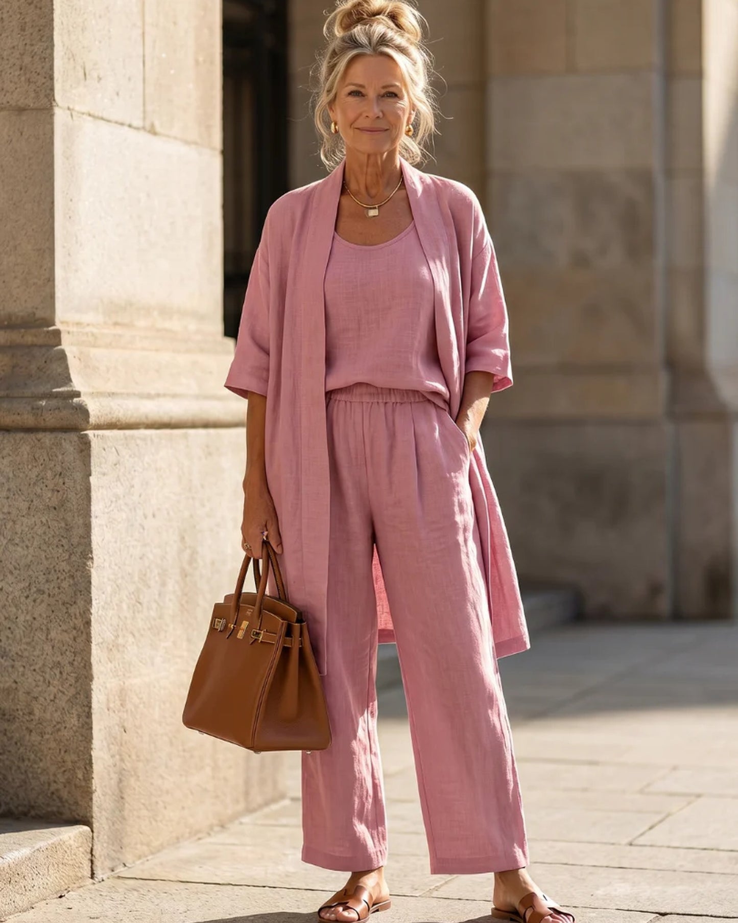 Angelique Dames Co-Ord Set | Kimono Overjas | Elastische Tailleband