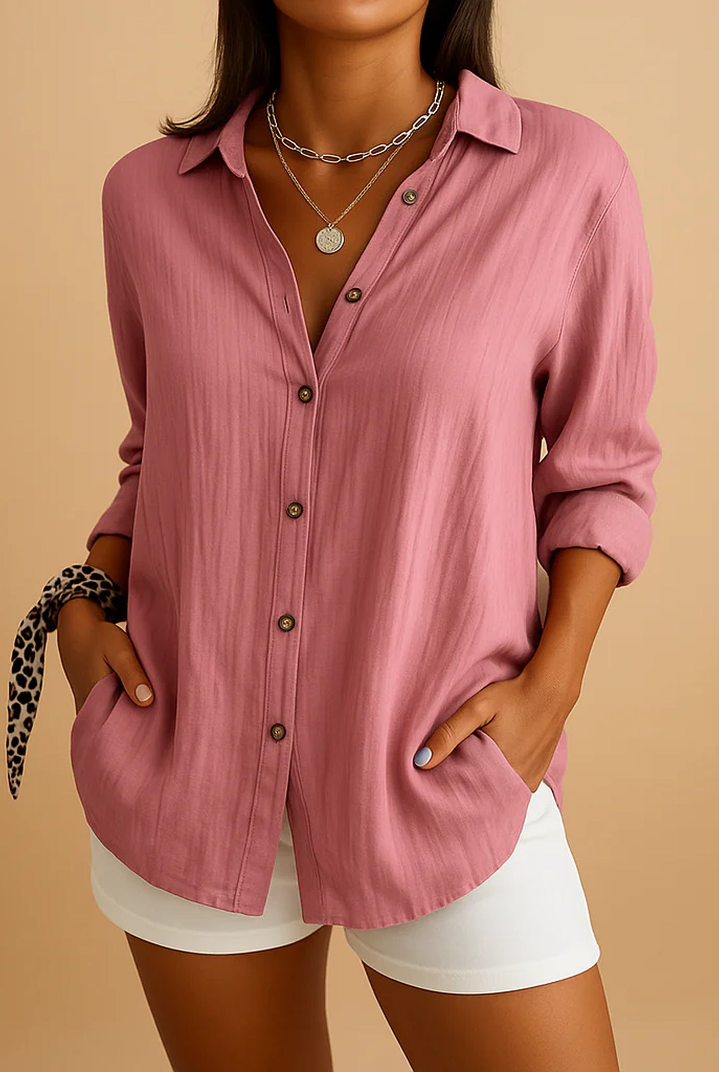 Eliette Women's Blouse | Shirt Collar | Long Sleeves