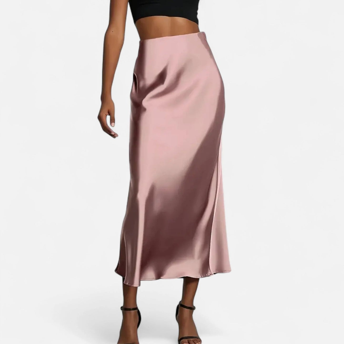 Garland Women's Skirt | Satin Midi | Flared Hem