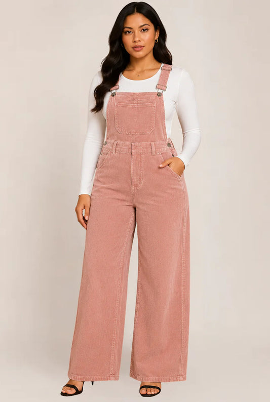 Ramona Dames Jumpsuit | Wijde Pijpen | Verstelbare Schouderbandjes