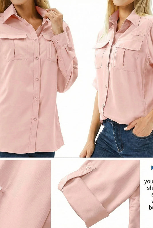Amanda Dames Blouse | Korte Mouwen | Borstzakken