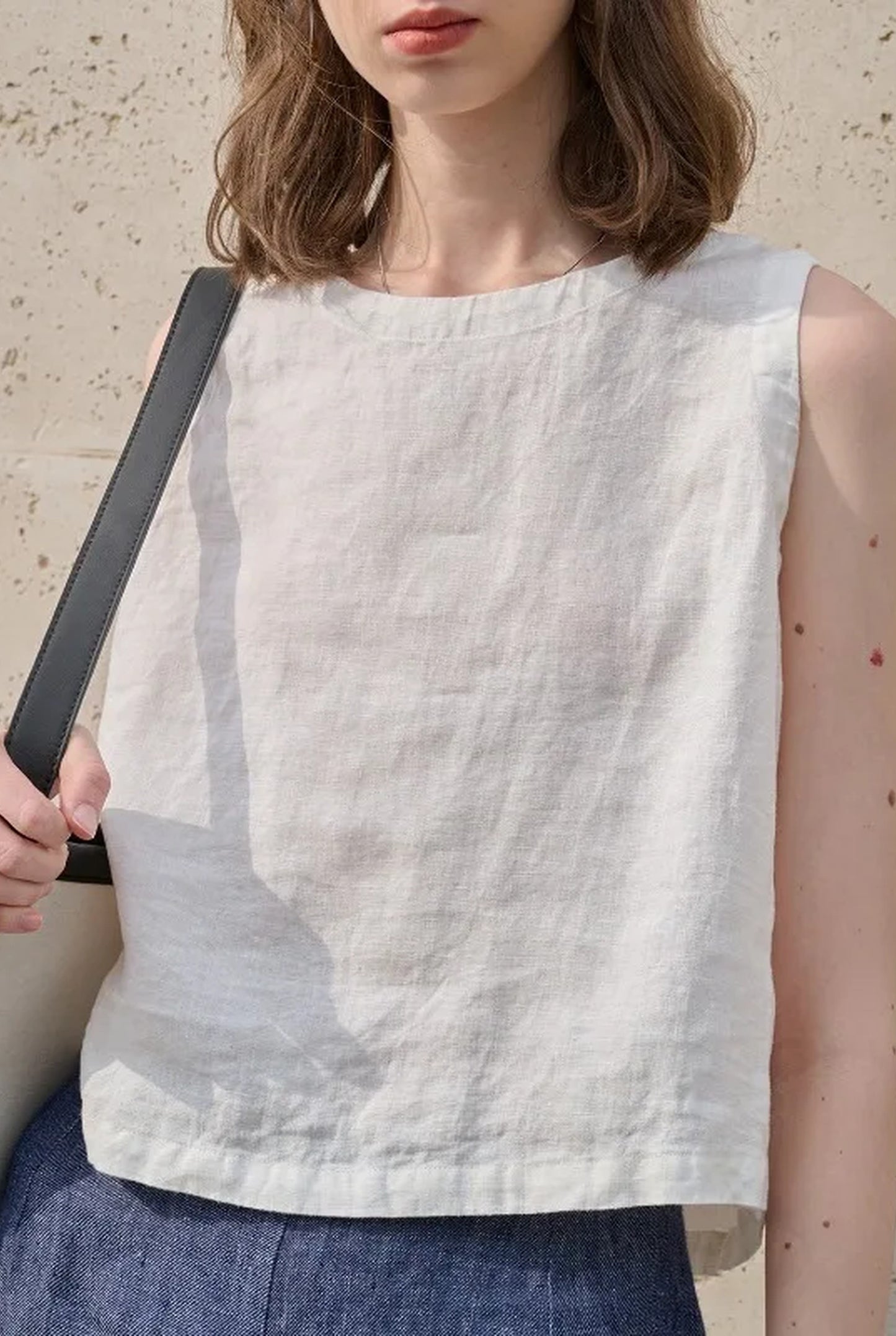 Guillemette Dames Top | Mouwloos | Ronde Hals