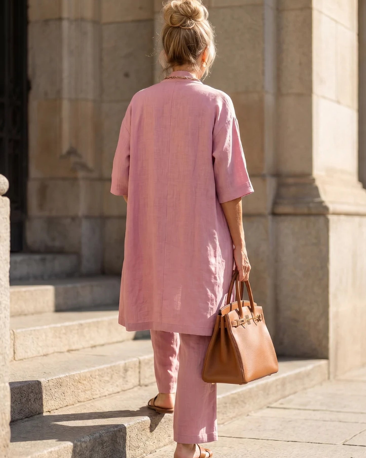Angelique Dames Co-Ord Set | Kimono Overjas | Elastische Tailleband
