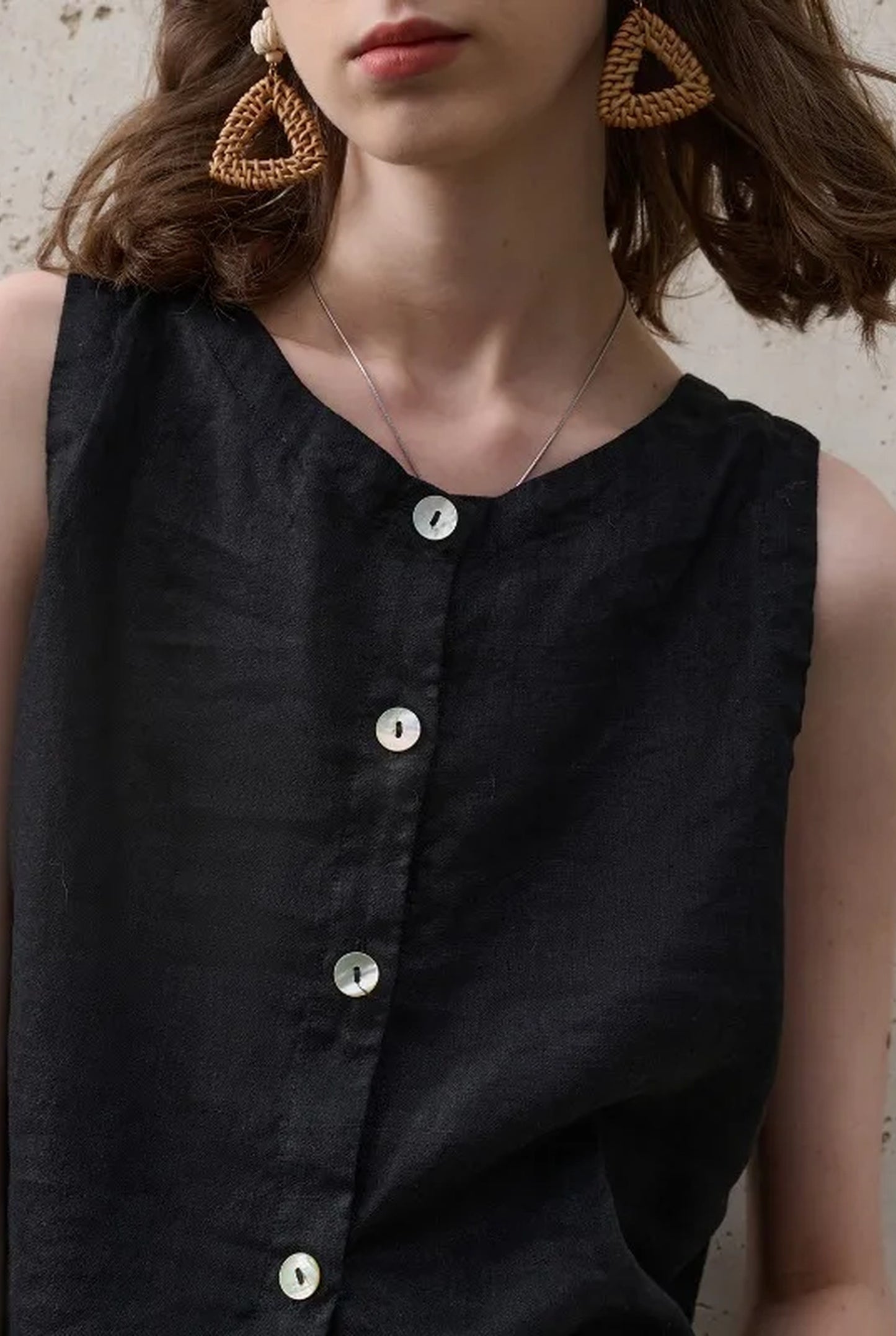 Guillemette Dames Top | Mouwloos | Ronde Hals