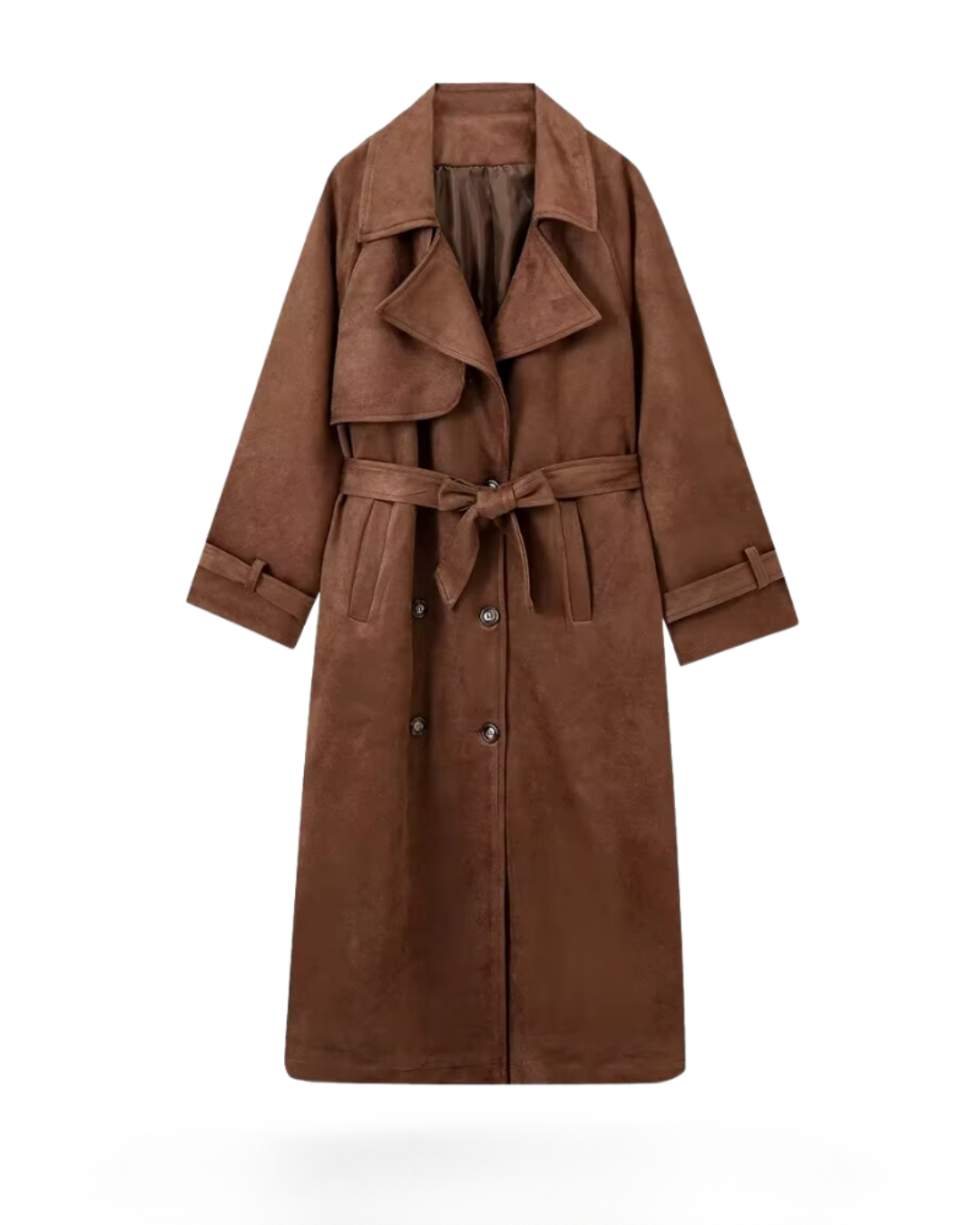 Blythe Trench Coat Jas | Luxe Faux Suede met Verfijnde Snit 0