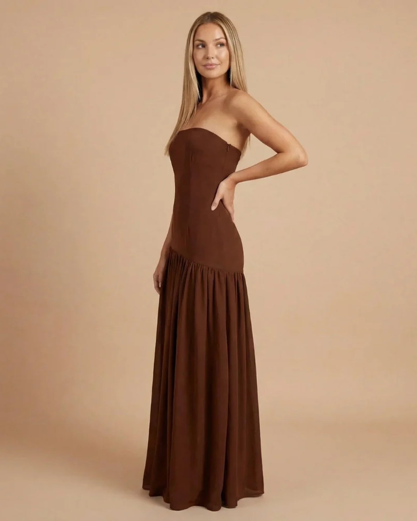 Marcelline Women's Maxi Dress | Strapless | Ruffles