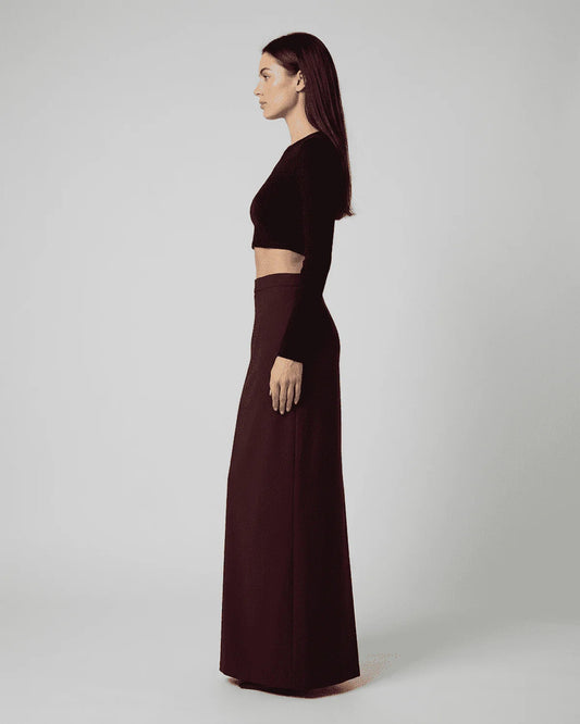 Korentine Women's Maxi Skirt | Bordeaux color | Straight fit