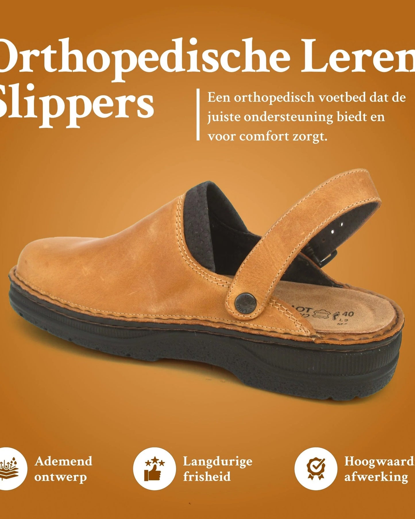 Quirino Heren Pantoffels | Gesloten Neus | Zijrits Detail