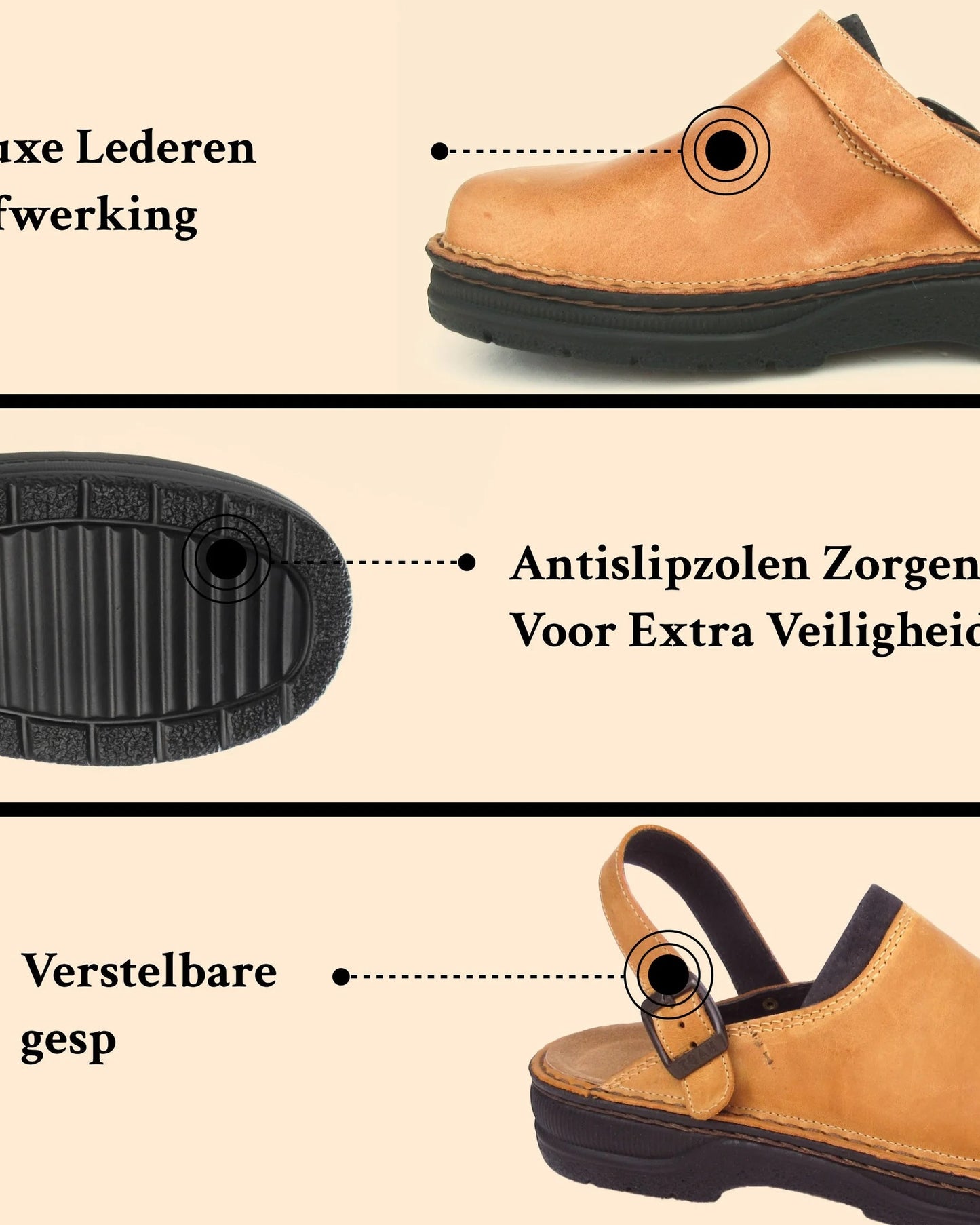 Quirino Heren Pantoffels | Gesloten Neus | Zijrits Detail