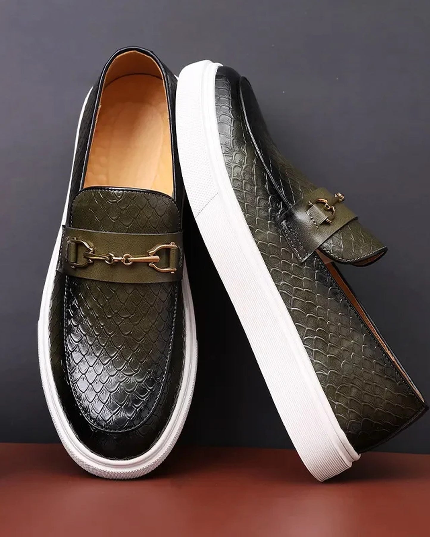 Marcello Heren Schoenen | Quilted Patroon | Metalen Gesp Details