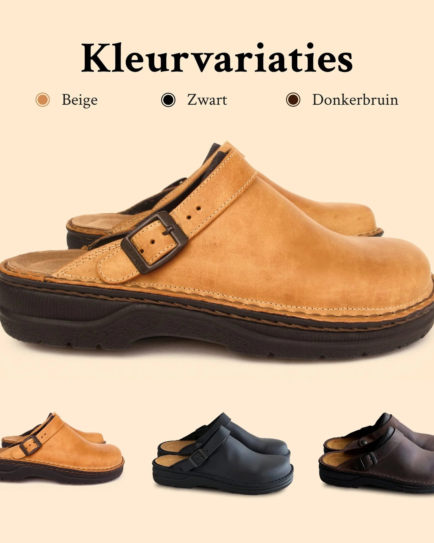 Quirino Heren Pantoffels | Gesloten Neus | Zijrits Detail